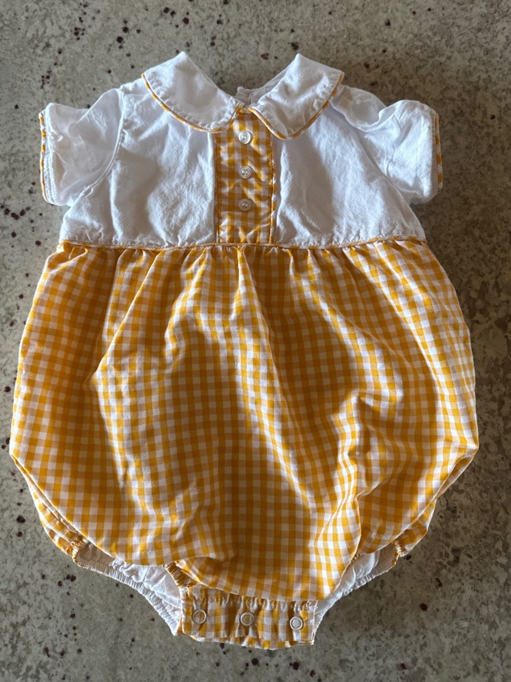 Dondolo boy bubble, sz 24M, in Orange Gingham